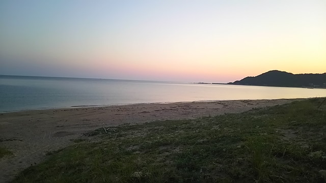 浜詰海岸、朝の様子